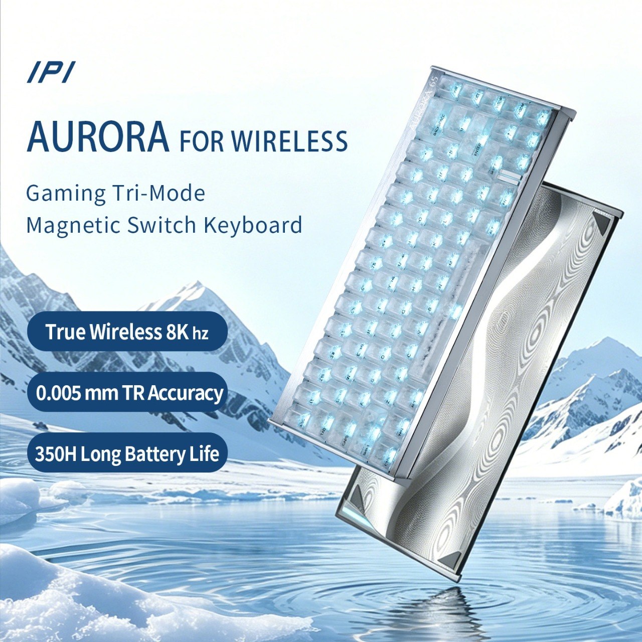 IPI Aurora Wireless - Full Aluminum Magnetic Switch Keyboard